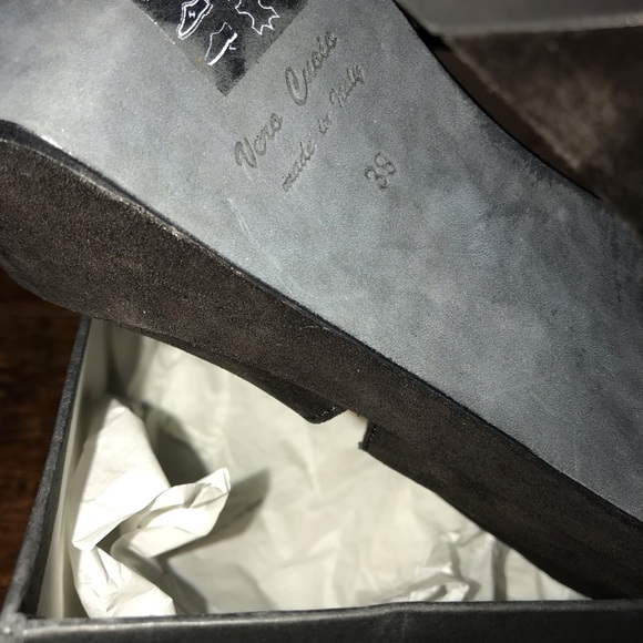 Ann Demeulemeester platform heels suede size 9 eu39 black New - Picture 6 of 8